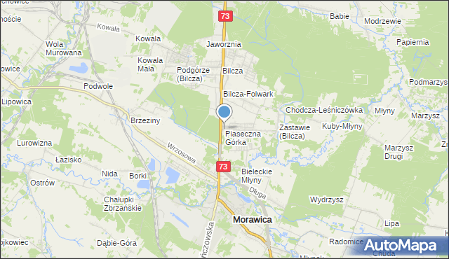 mapa Piaseczna Górka, Piaseczna Górka na mapie Targeo